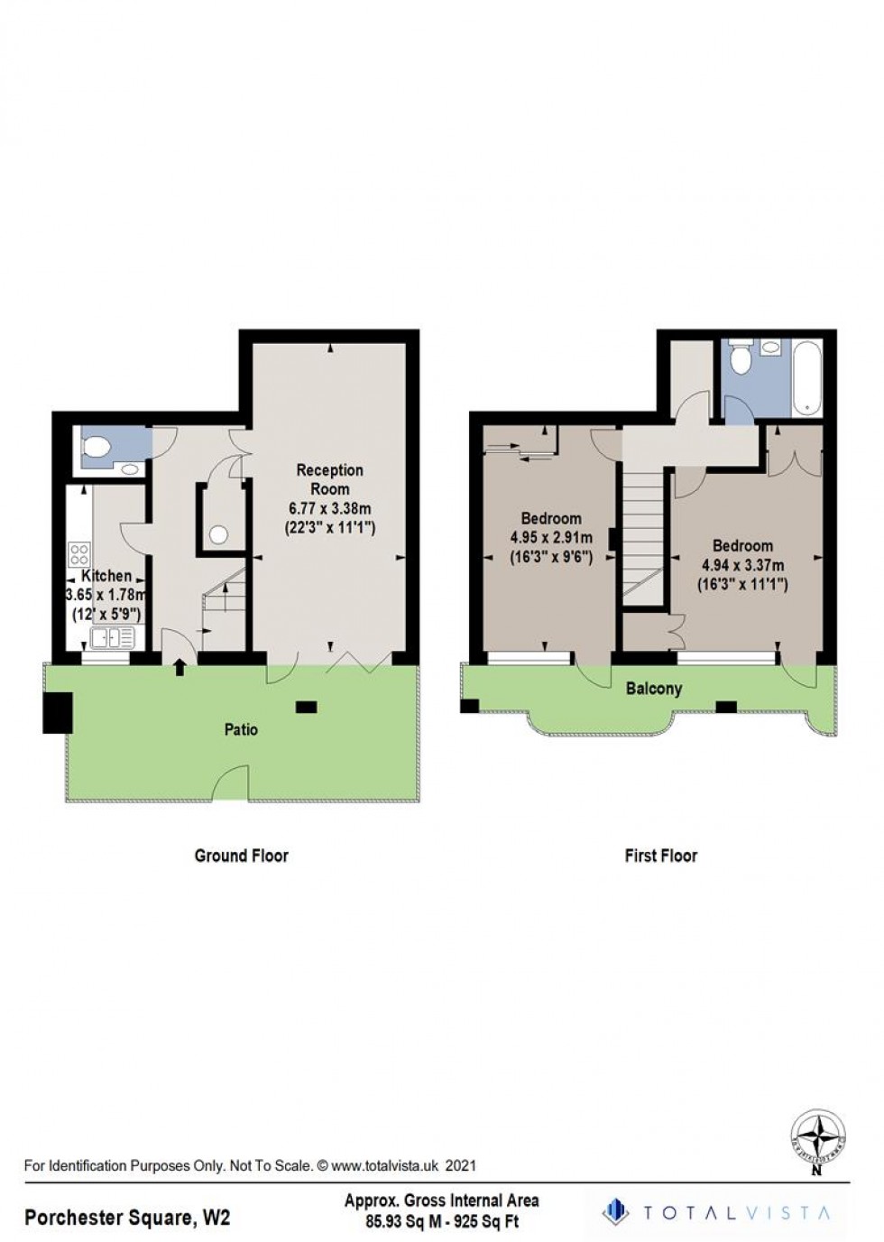 Floorplan for Porchester Square, London