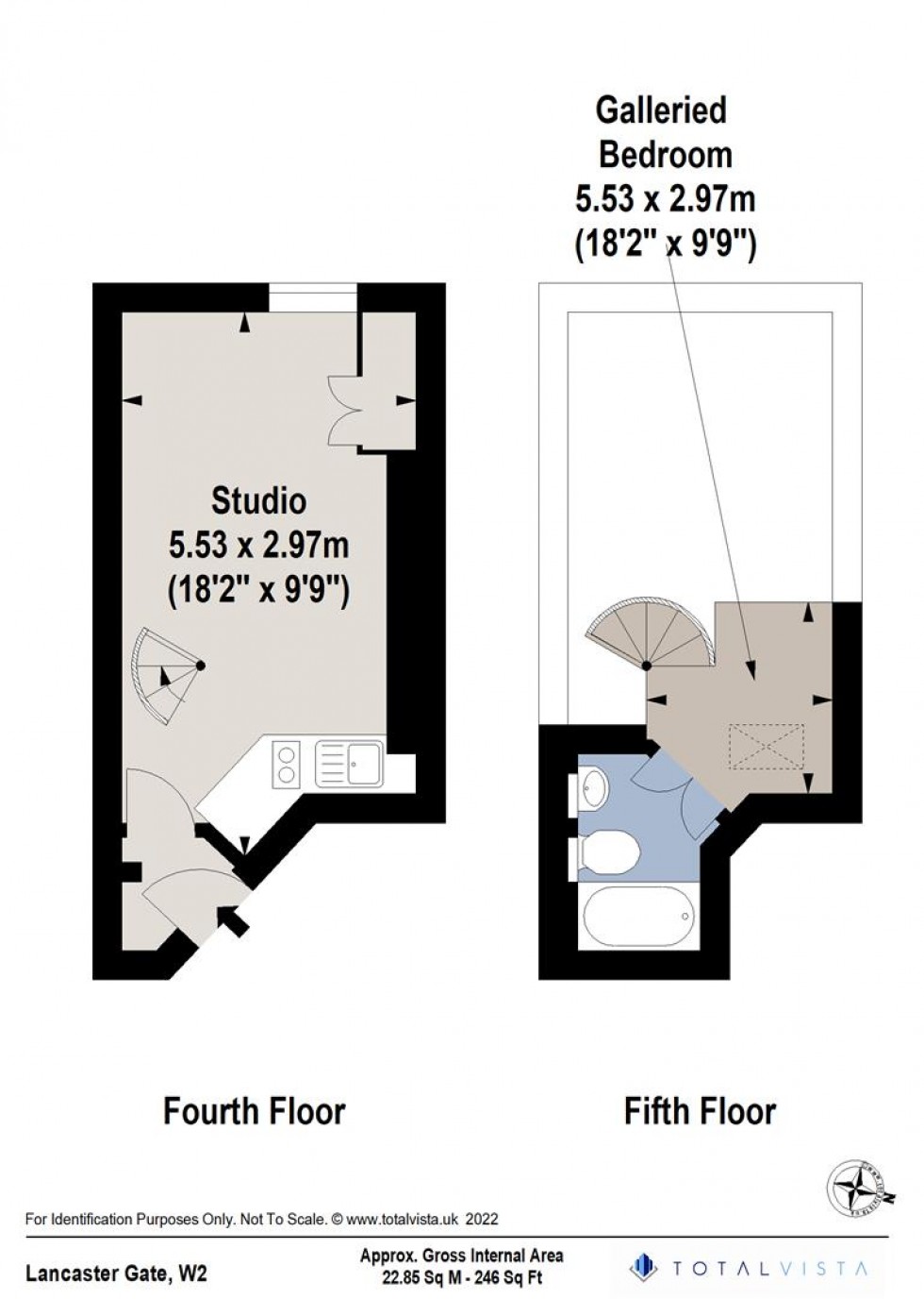 Floorplan for 27, Lancaster Gate, London