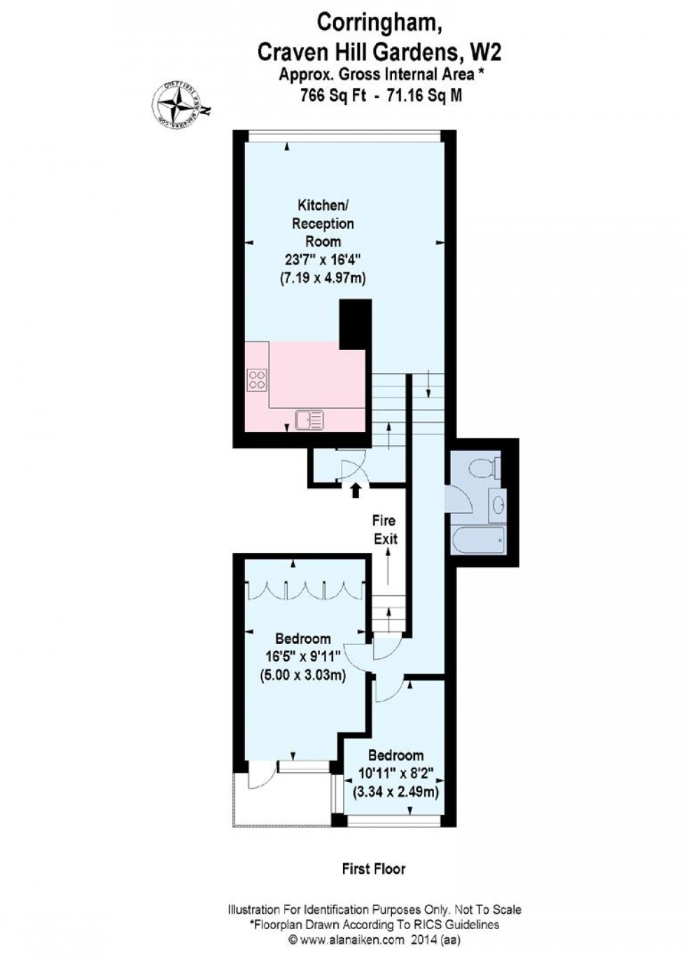 Floorplan for Corringham, Craven Hill Gardens, Bayswater, London, W2