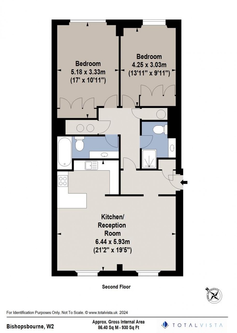 Floorplan for Westbourne Terrace, London