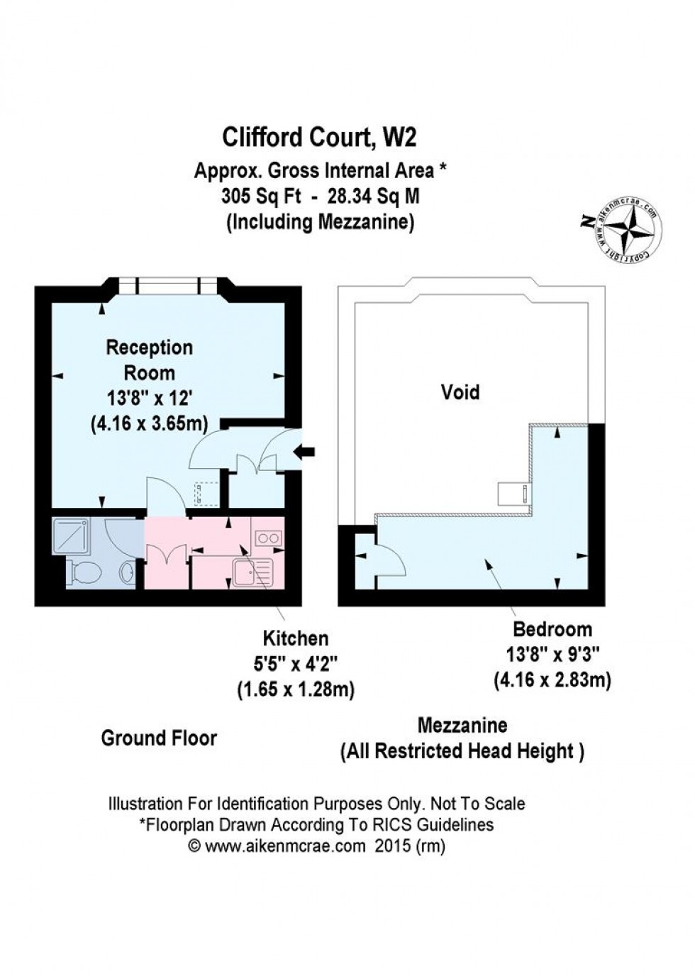 Floorplan for Kensington Gardens Square, London, W2