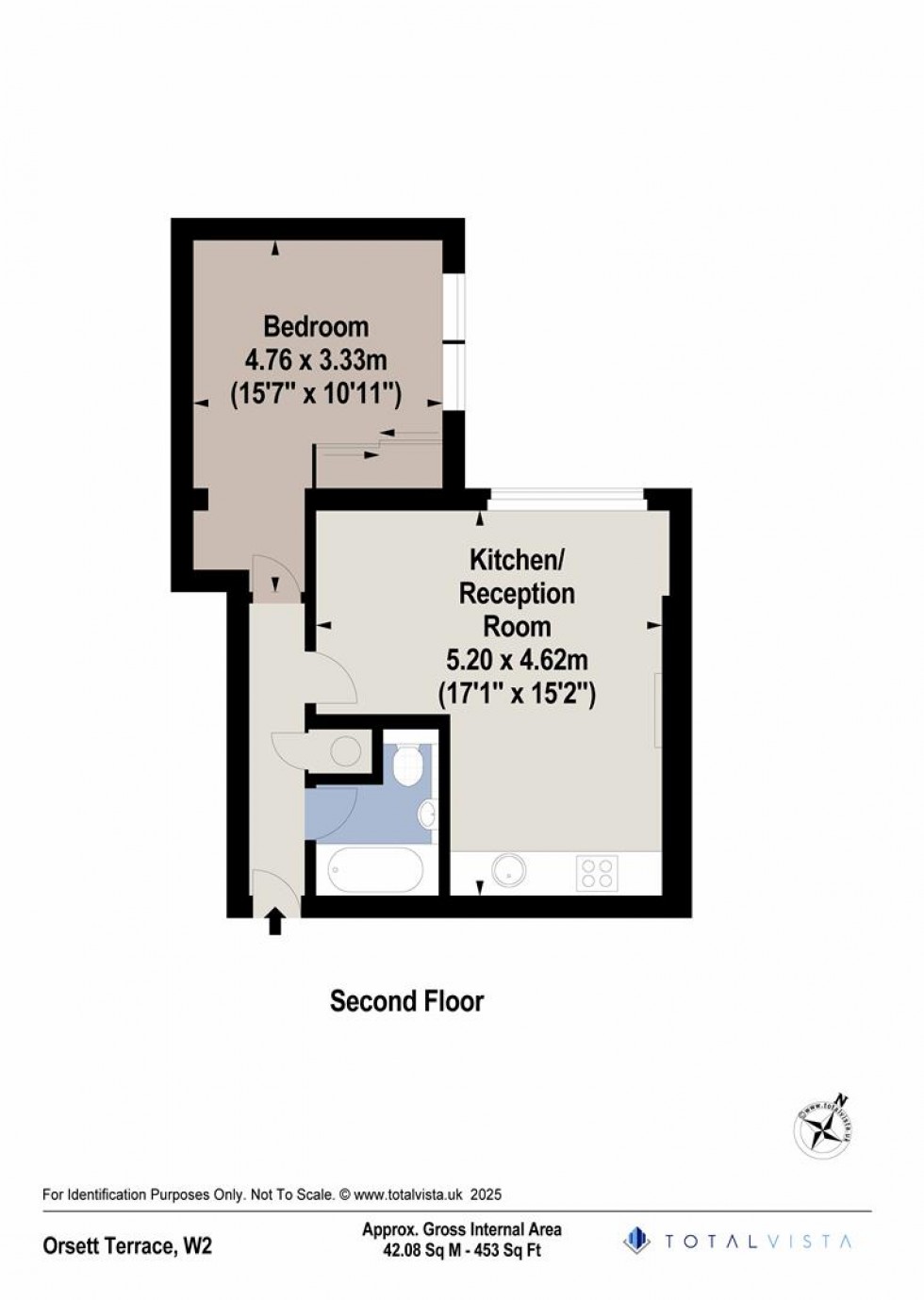 Floorplan for Flat 21, 10 Orsett TerraceLondon