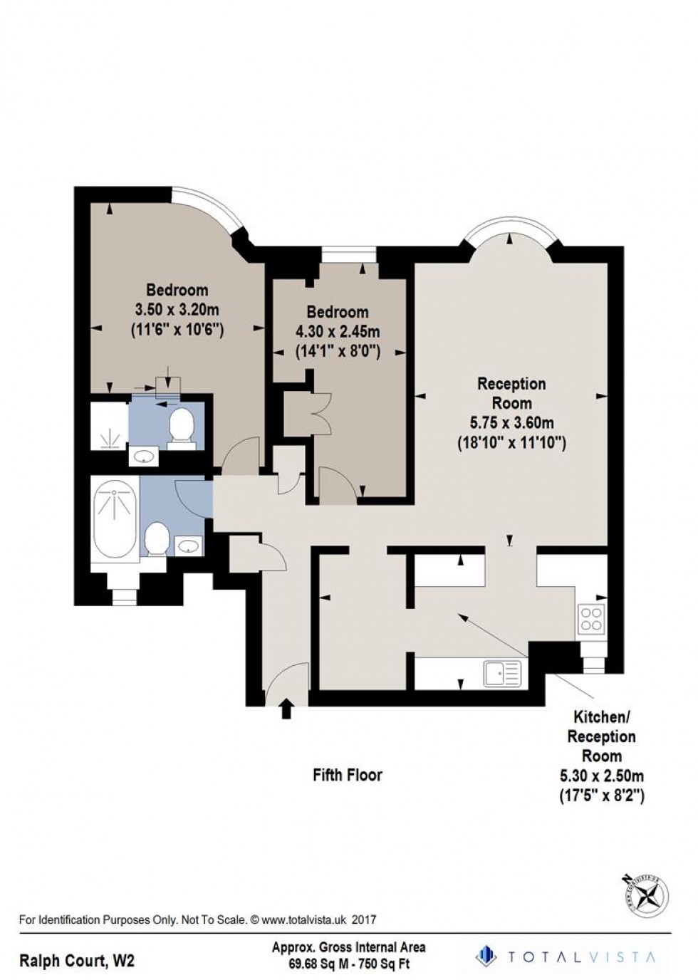 Floorplan for Ralph Court, Queensway, London